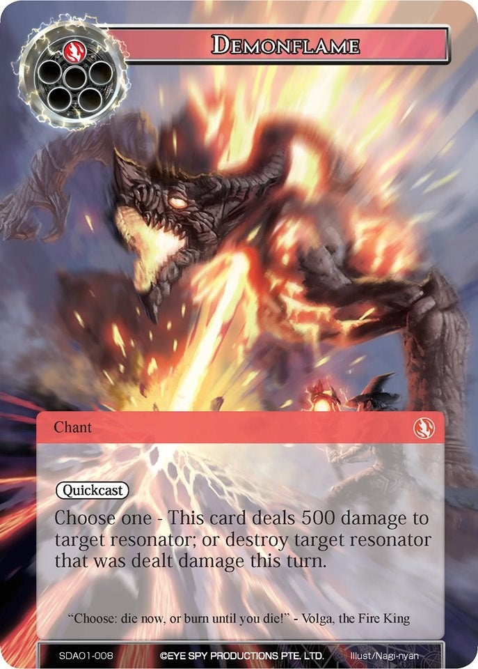 Image for Demonflame (Alice Origin Starter Deck) (SDAO1-008) - Force of Will