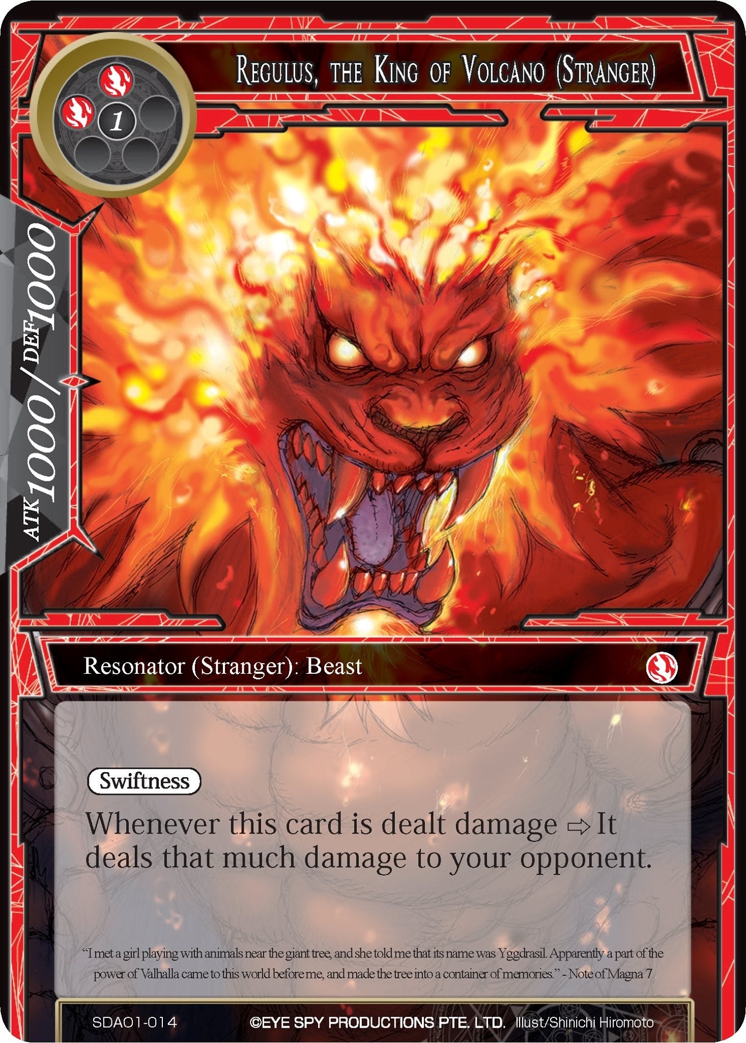 Image for Regulus, the King of Volcano (Stranger) (Alice Origin Starter Deck) (SDAO1-014) - Force of Will