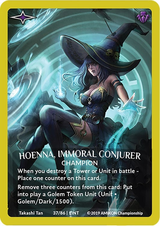 Image for Hoenna, Immoral Conjurer (Gold Metal Prize Card) (Argent Saga Promos) (37/86 | 1INT) - Argent Saga TCG