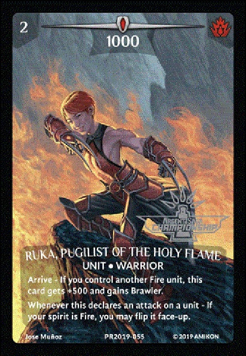 Image for Ruka, Pugilist of the Holy Flame (Full Art) (Argent Saga Championship - Stamped) (Argent Saga Promos) (PR2019-055) - Argent Saga TCG