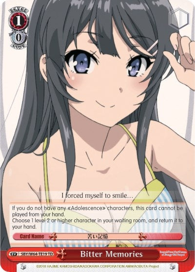 Image for Bitter Memories (Rascal Does Not Dream of Bunny Girl Senpai) (SBY/W64-TE19 TD) - Weiss Schwarz