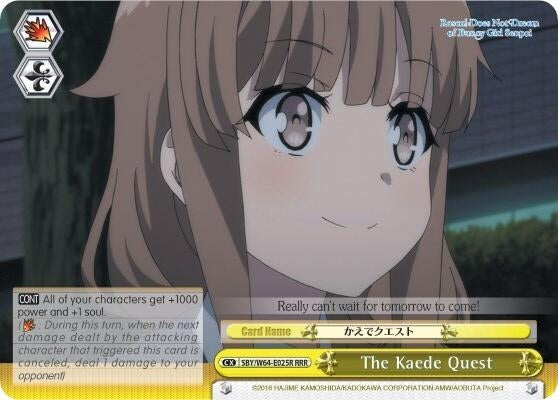 Image for The Kaede Quest (RRR) (Rascal Does Not Dream of Bunny Girl Senpai) (SBY/W64-E025R RRR) - Weiss Schwarz