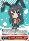Image for SD Mai Sakurajima (Rascal Does Not Dream of Bunny Girl Senpai) (SBY/W64-E104 PR) - Weiss Schwarz