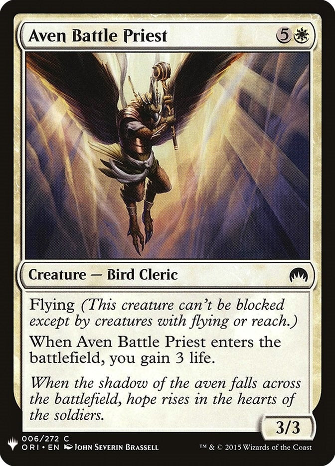 Image for Aven Battle Priest (The List Reprints) (6) - Magic: The Gathering