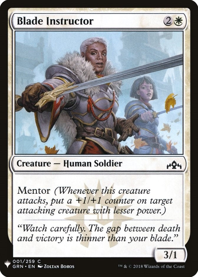 Image for Blade Instructor (The List Reprints) (1) - Magic: The Gathering