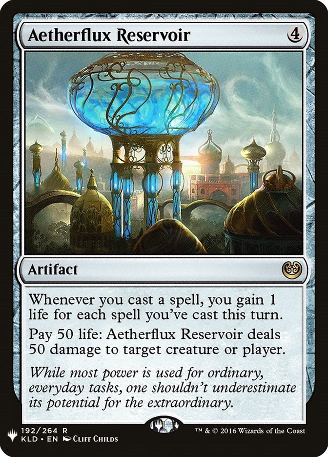 Image for Aetherflux Reservoir (The List Reprints) (192) - Magic: The Gathering