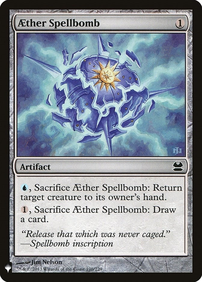Image for Aether Spellbomb (The List Reprints) (196) - Magic: The Gathering