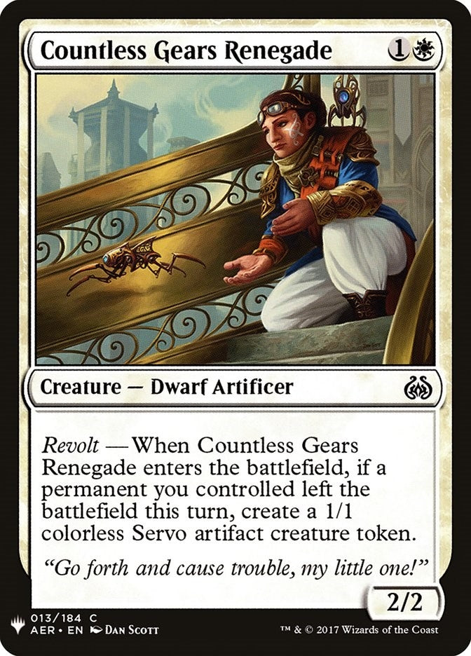 Image for Countless Gears Renegade (The List Reprints) (13) - Magic: The Gathering