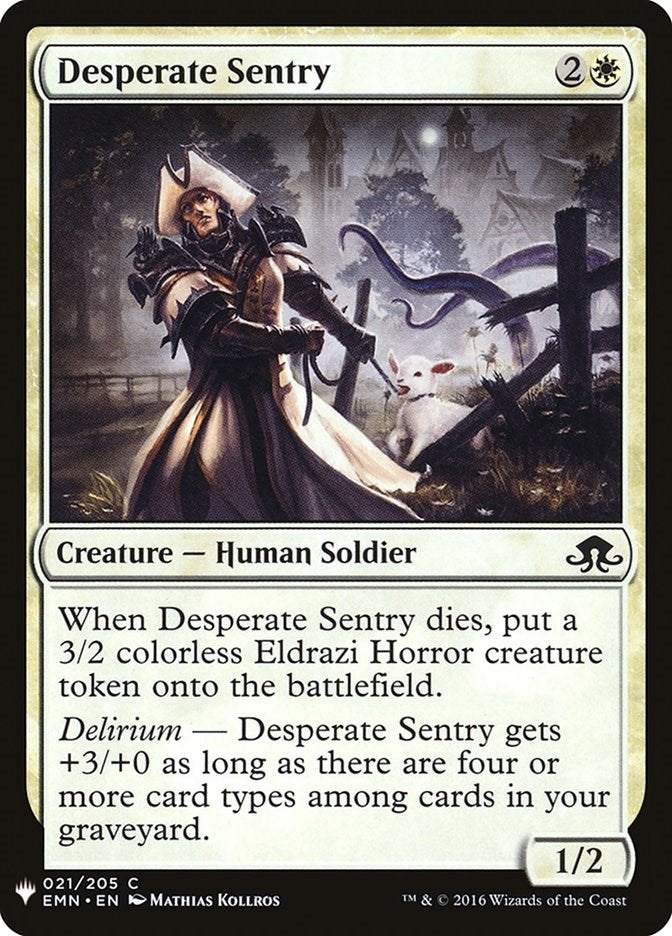 Image for Desperate Sentry (The List Reprints) (21) - Magic: The Gathering