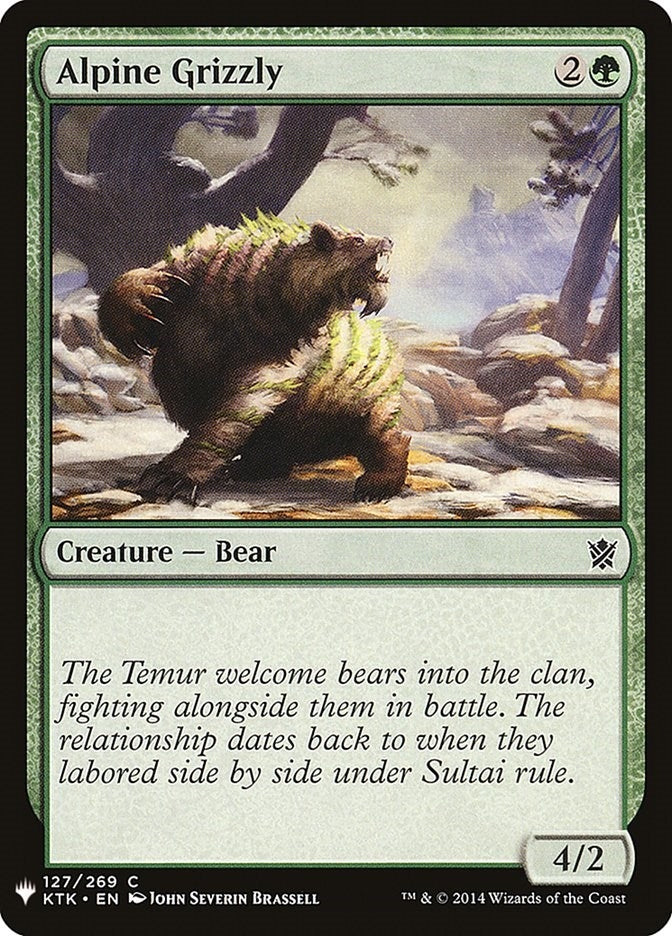 Image for Alpine Grizzly (The List Reprints) (127) - Magic: The Gathering