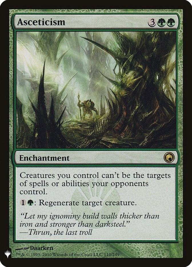 Image for Asceticism (The List Reprints) (110) - Magic: The Gathering
