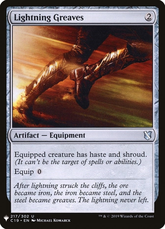 Image for Lightning Greaves (C19) (The List Reprints) (217) - Magic: The Gathering