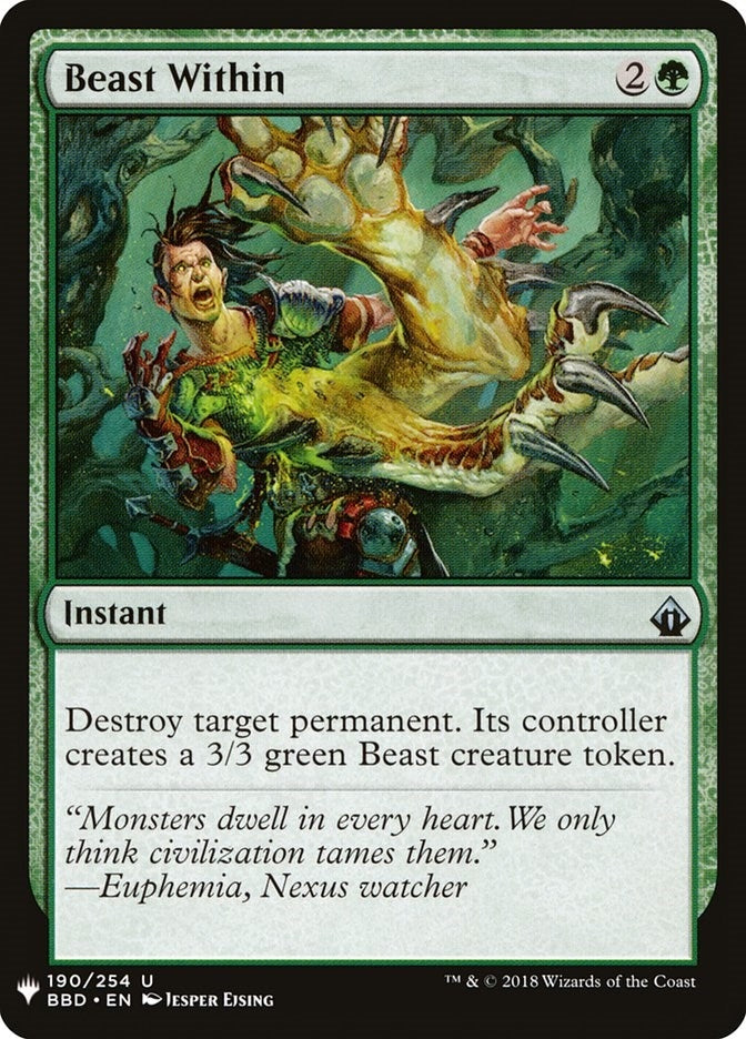 Image for Beast Within (BBD) (The List Reprints) (190) - Magic: The Gathering