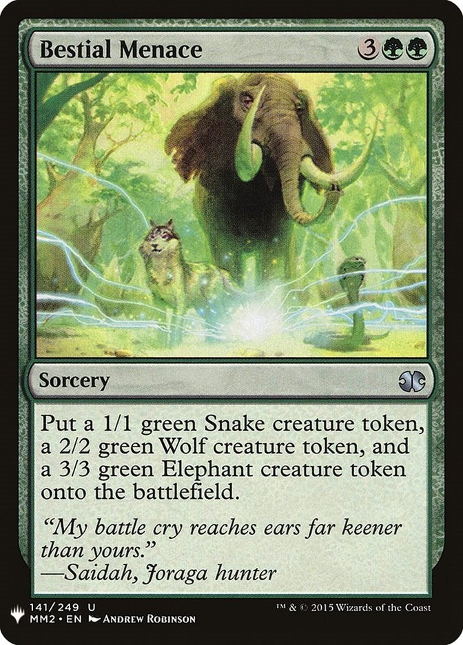 Image for Bestial Menace (The List Reprints) (141) - Magic: The Gathering