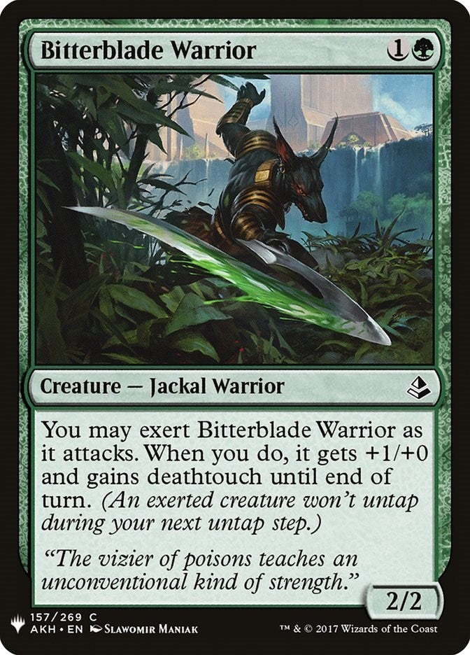 Image for Bitterblade Warrior (The List Reprints) (157) - Magic: The Gathering