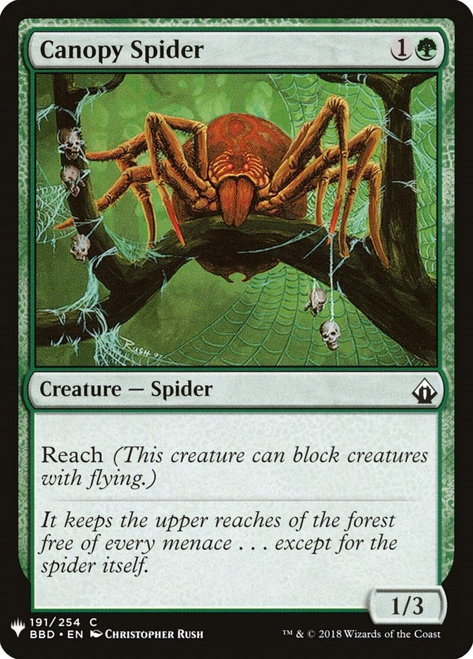 Image for Canopy Spider (The List Reprints) (191) - Magic: The Gathering