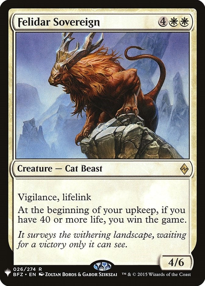 Image for Felidar Sovereign (The List Reprints) (26) - Magic: The Gathering