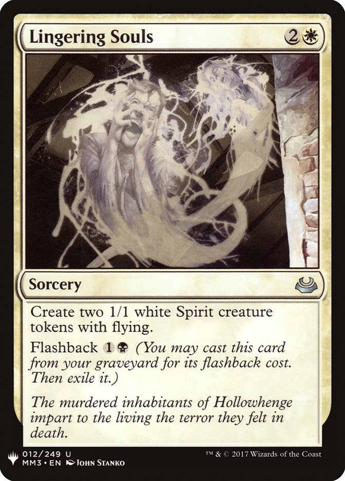 Image for Lingering Souls (The List Reprints) (12) - Magic: The Gathering