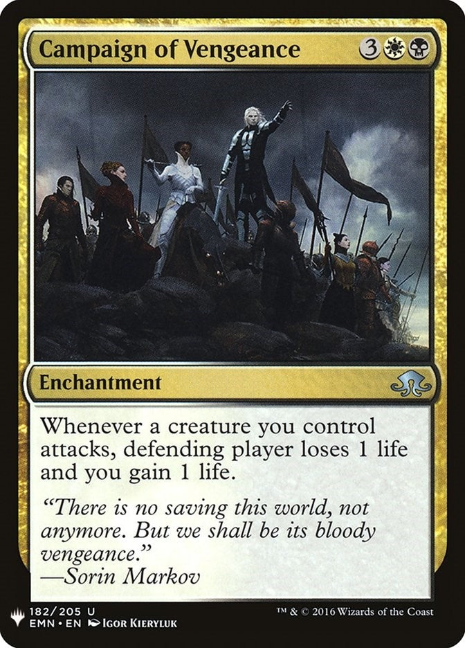 Image for Campaign of Vengeance (The List Reprints) (182) - Magic: The Gathering