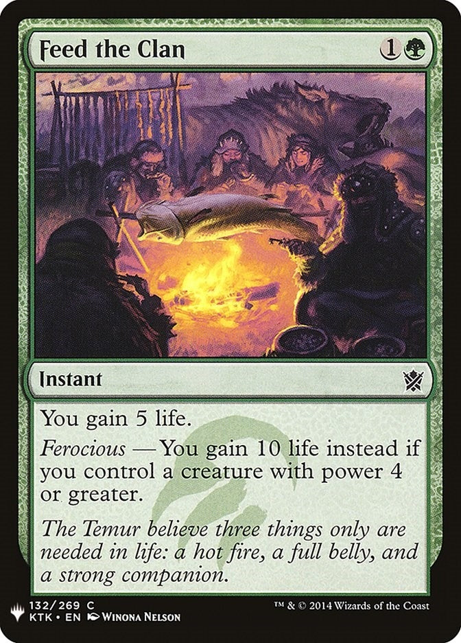 Image for Feed the Clan (The List Reprints) (132) - Magic: The Gathering