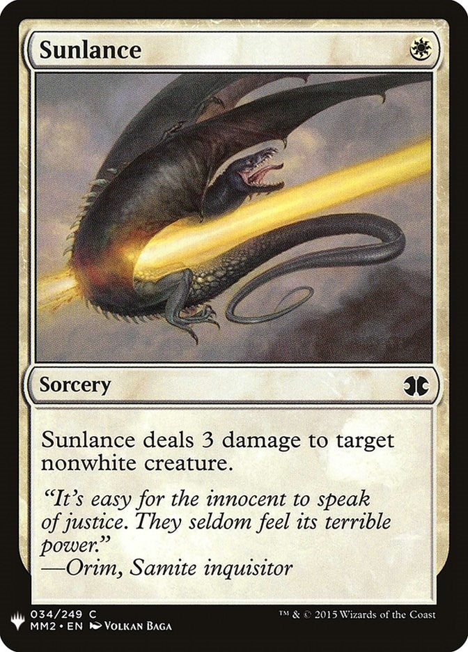 Image for Sunlance (The List Reprints) (34) - Magic: The Gathering