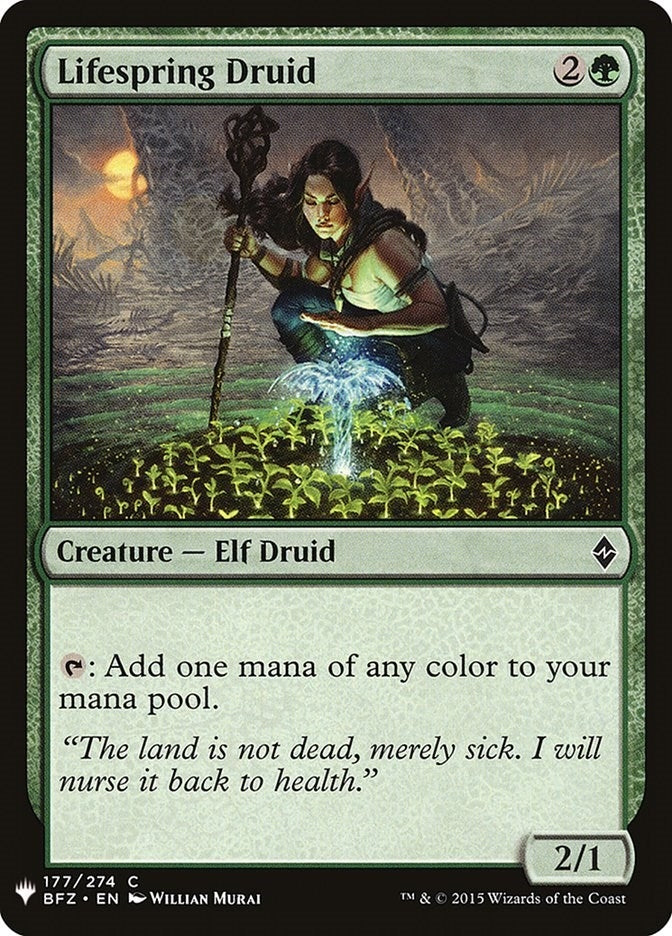 Image for Lifespring Druid (The List Reprints) (177) - Magic: The Gathering