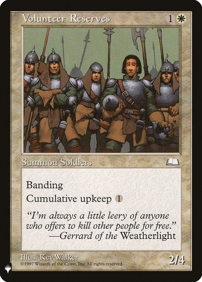 Image for Volunteer Reserves (The List Reprints) (29) - Magic: The Gathering