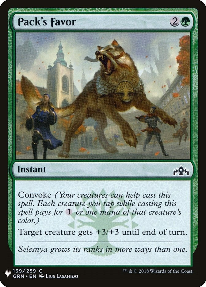 Image for Pack's Favor (The List Reprints) (139) - Magic: The Gathering