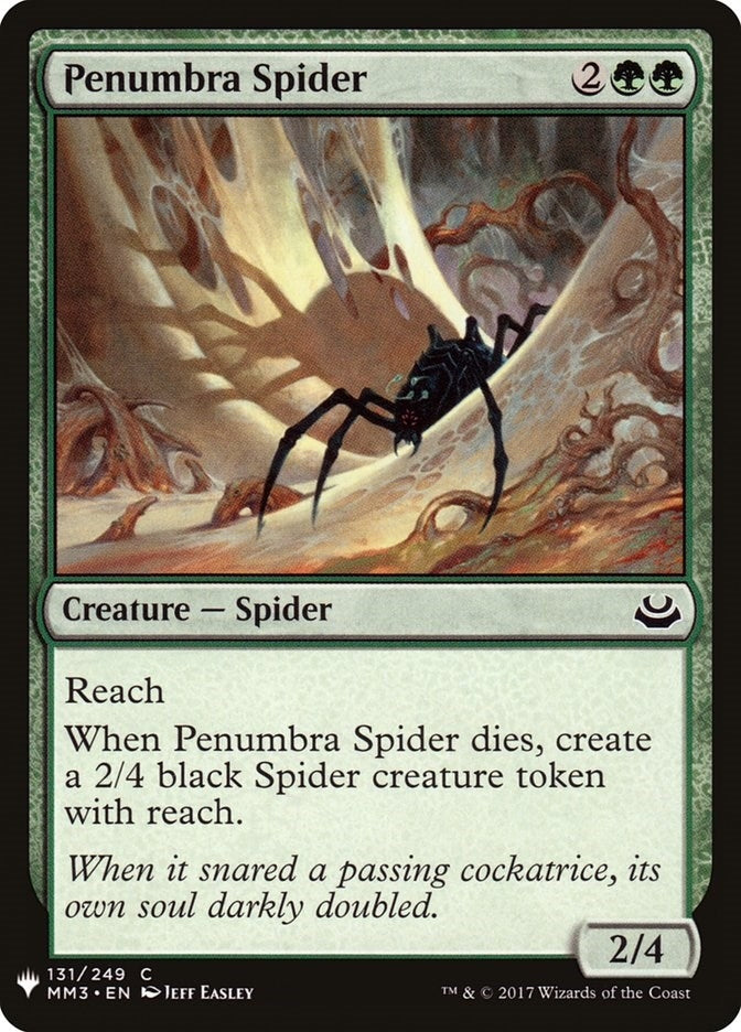Image for Penumbra Spider (The List Reprints) (131) - Magic: The Gathering