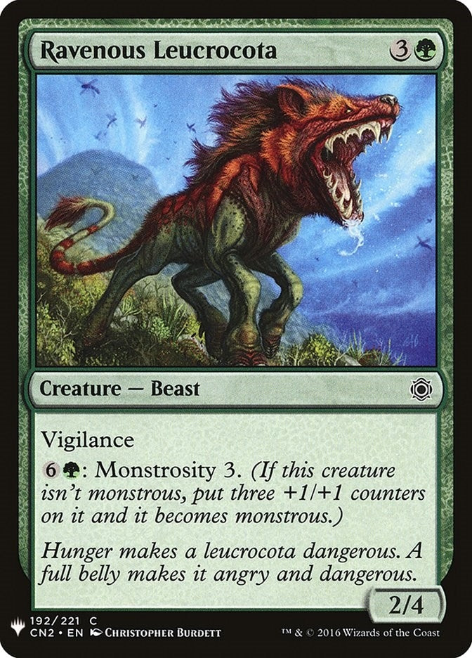 Image for Ravenous Leucrocota (The List Reprints) (192) - Magic: The Gathering