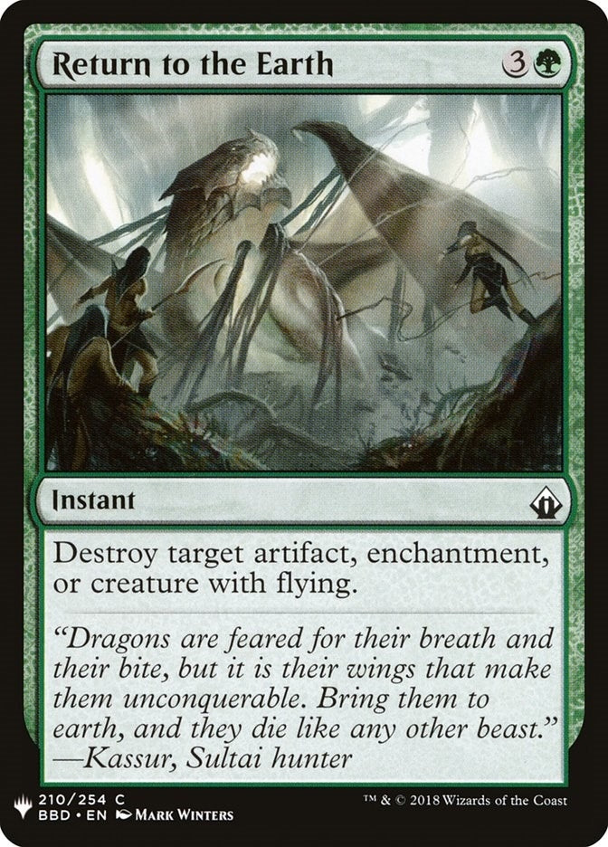 Image for Return to the Earth (The List Reprints) (210) - Magic: The Gathering