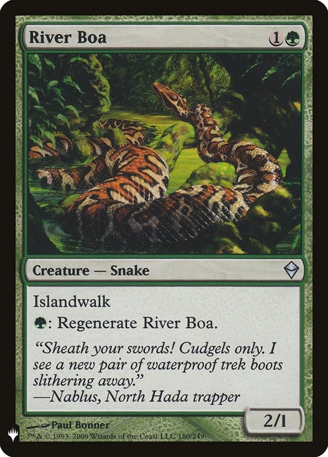Image for River Boa (The List Reprints) (180) - Magic: The Gathering