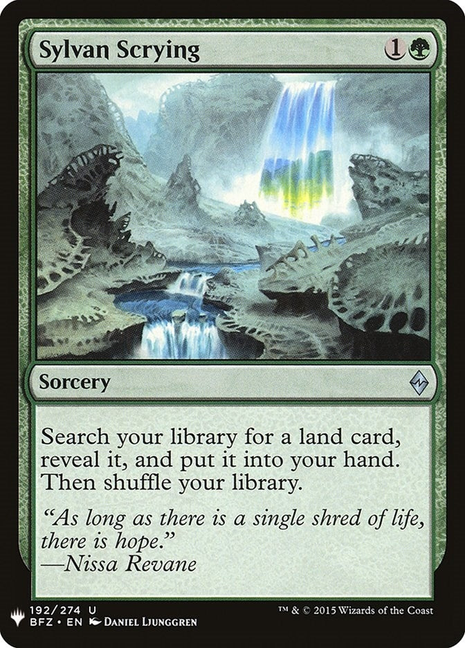 Image for Sylvan Scrying (The List Reprints) (192) - Magic: The Gathering