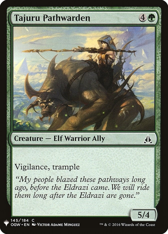 Image for Tajuru Pathwarden (The List Reprints) (145) - Magic: The Gathering