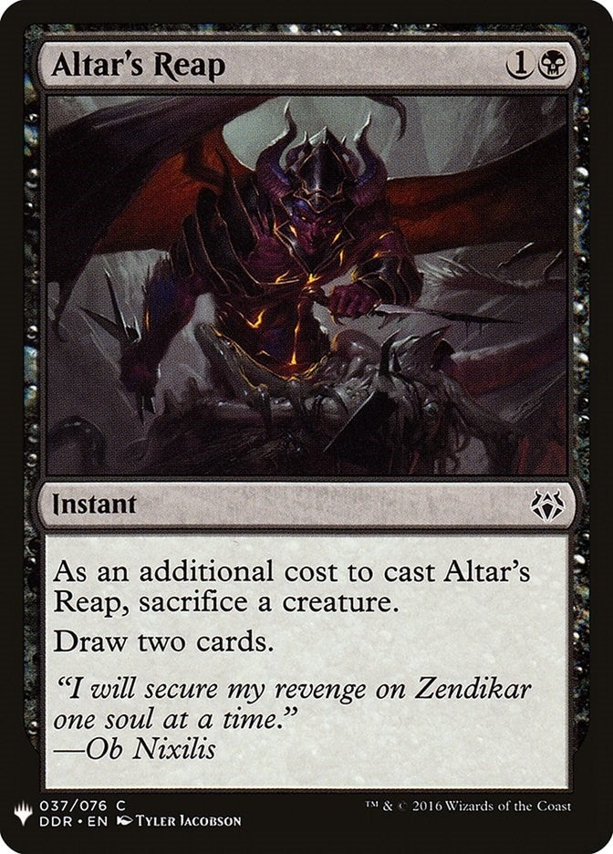 Image for Altar's Reap (The List Reprints) (37) - Magic: The Gathering