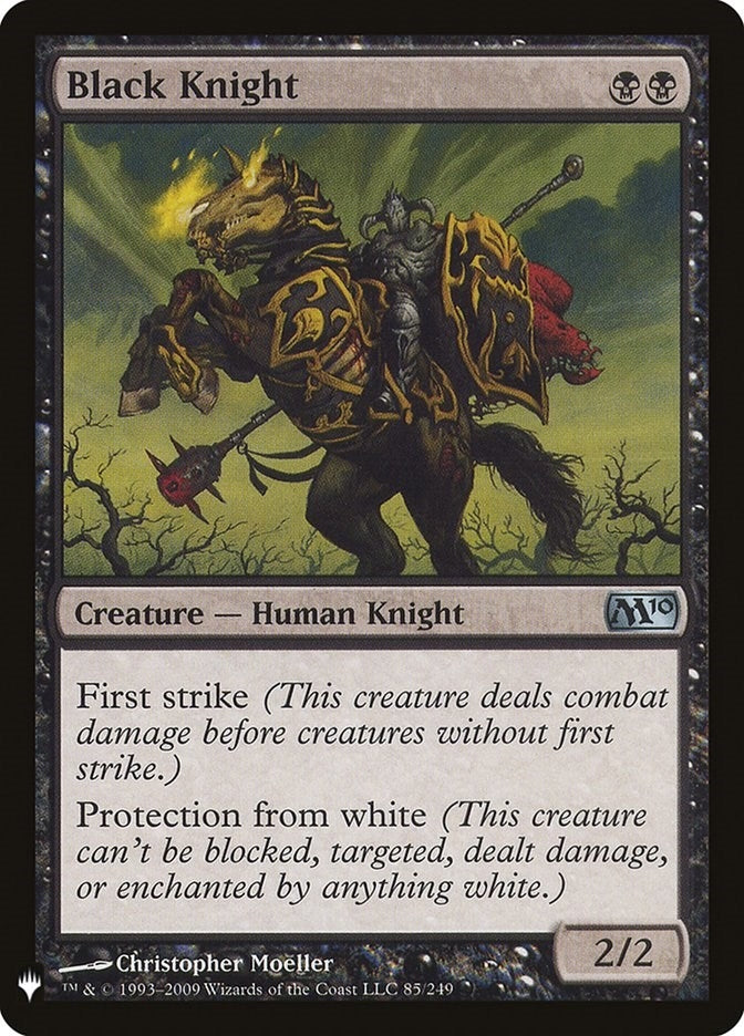Image for Black Knight (The List Reprints) (85) - Magic: The Gathering