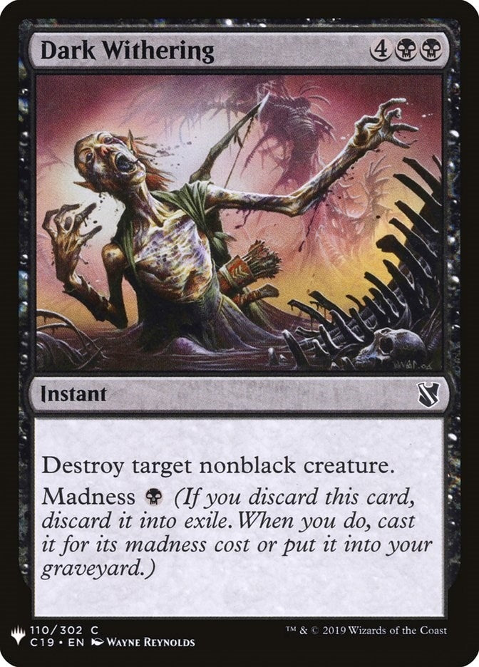 Image for Dark Withering (The List Reprints) (110) - Magic: The Gathering