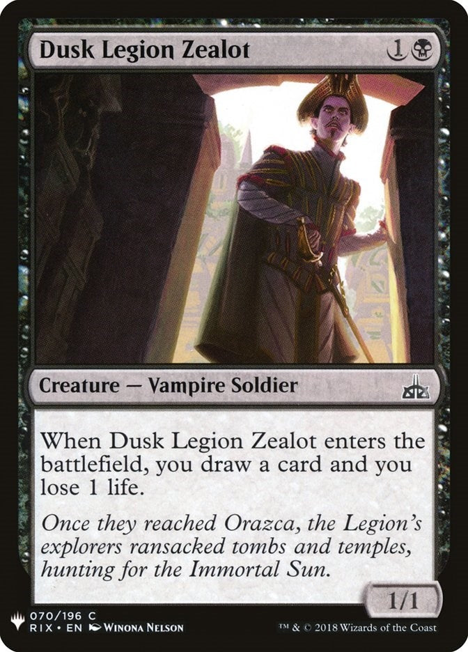 Image for Dusk Legion Zealot (The List Reprints) (70) - Magic: The Gathering