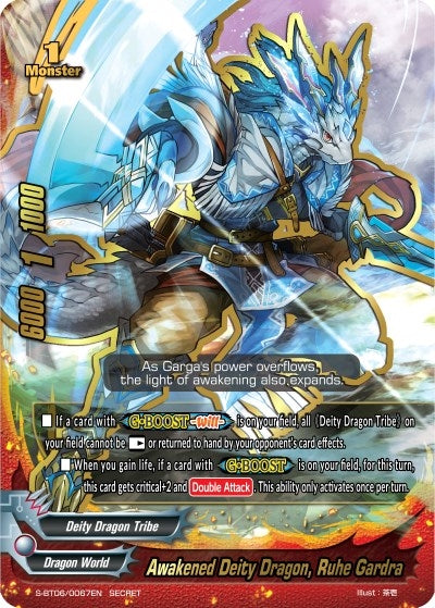 Image for Awakened Deity Dragon, Ruhe Gardra (Soaring Superior Deity Dragon) (S-BT06/0067EN) - Future Card BuddyFight