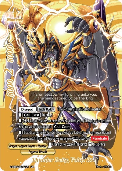 Image for Thunder Deity, Voltic Ra (BR) (Soaring Superior Deity Dragon) (S-BT06/BR02EN) - Future Card BuddyFight