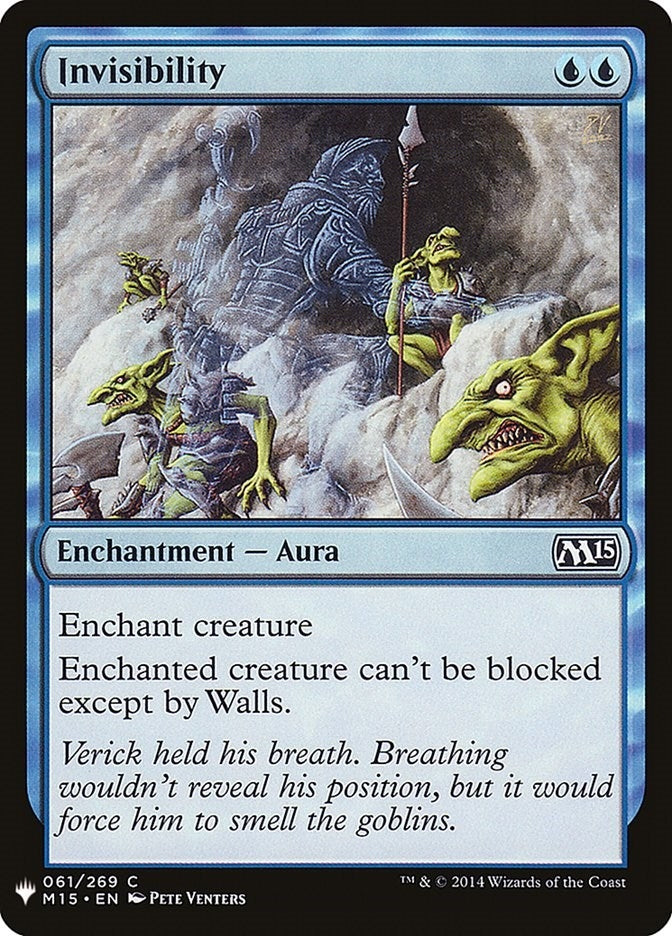 Image for Invisibility (The List Reprints) (61) - Magic: The Gathering