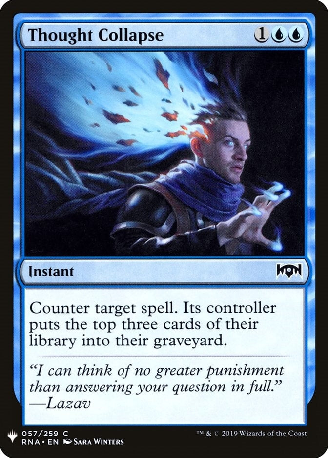 Image for Thought Collapse (The List Reprints) (57) - Magic: The Gathering