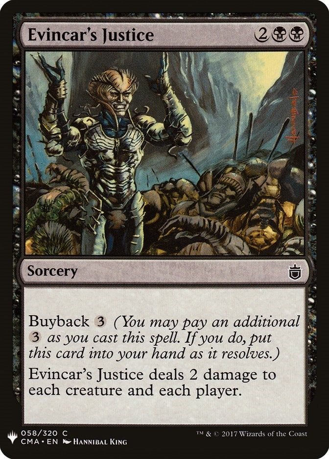 Image for Evincar's Justice (The List Reprints) (58) - Magic: The Gathering