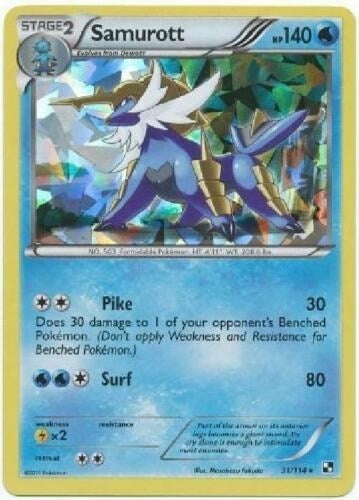 Image for Samurott - 31/114 (Cracked Ice Holo) (Deck Exclusives) (031/114) - Pokemon