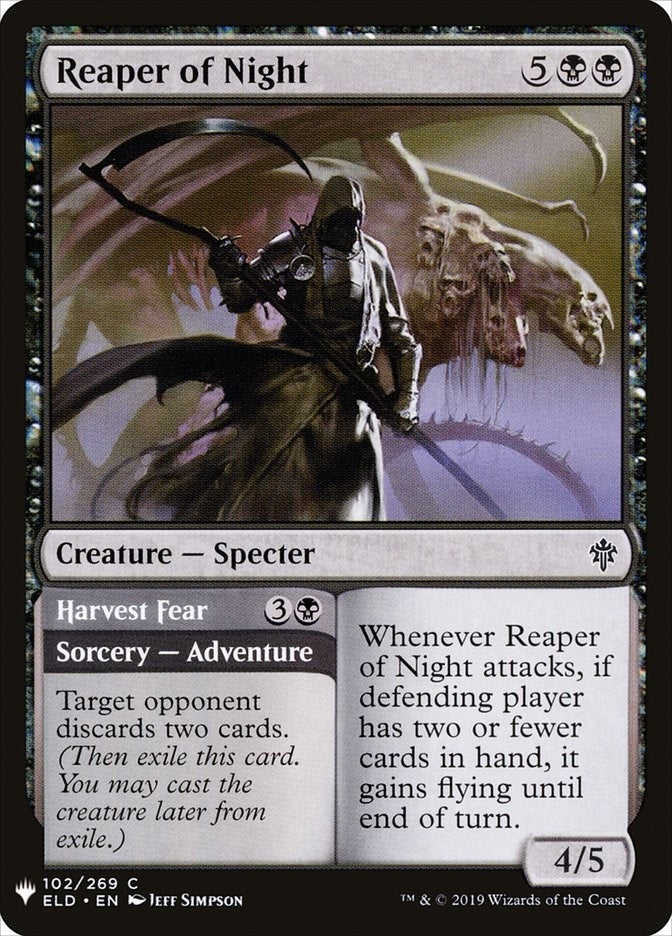 Image for Reaper of Night (The List Reprints) (102) - Magic: The Gathering
