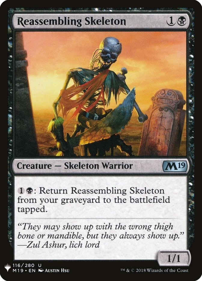 Image for Reassembling Skeleton (The List Reprints) (116) - Magic: The Gathering