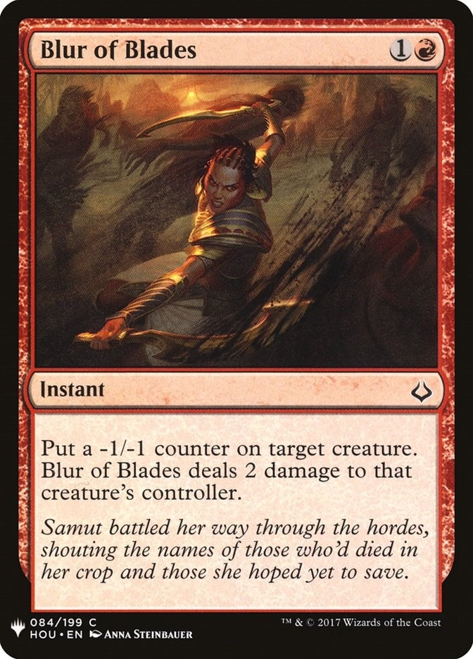 Image for Blur of Blades (The List Reprints) (84) - Magic: The Gathering