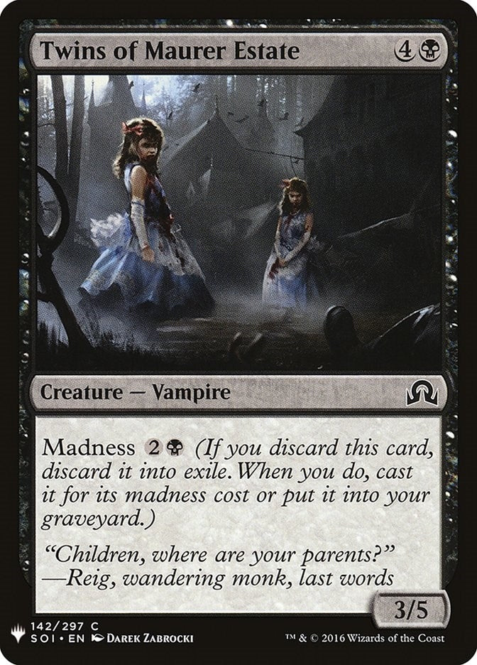 Image for Twins of Maurer Estate (The List Reprints) (142) - Magic: The Gathering