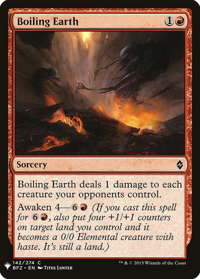 Image for Boiling Earth (The List Reprints) (142) - Magic: The Gathering