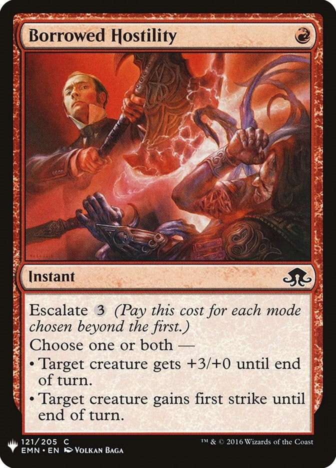 Image for Borrowed Hostility (The List Reprints) (121) - Magic: The Gathering